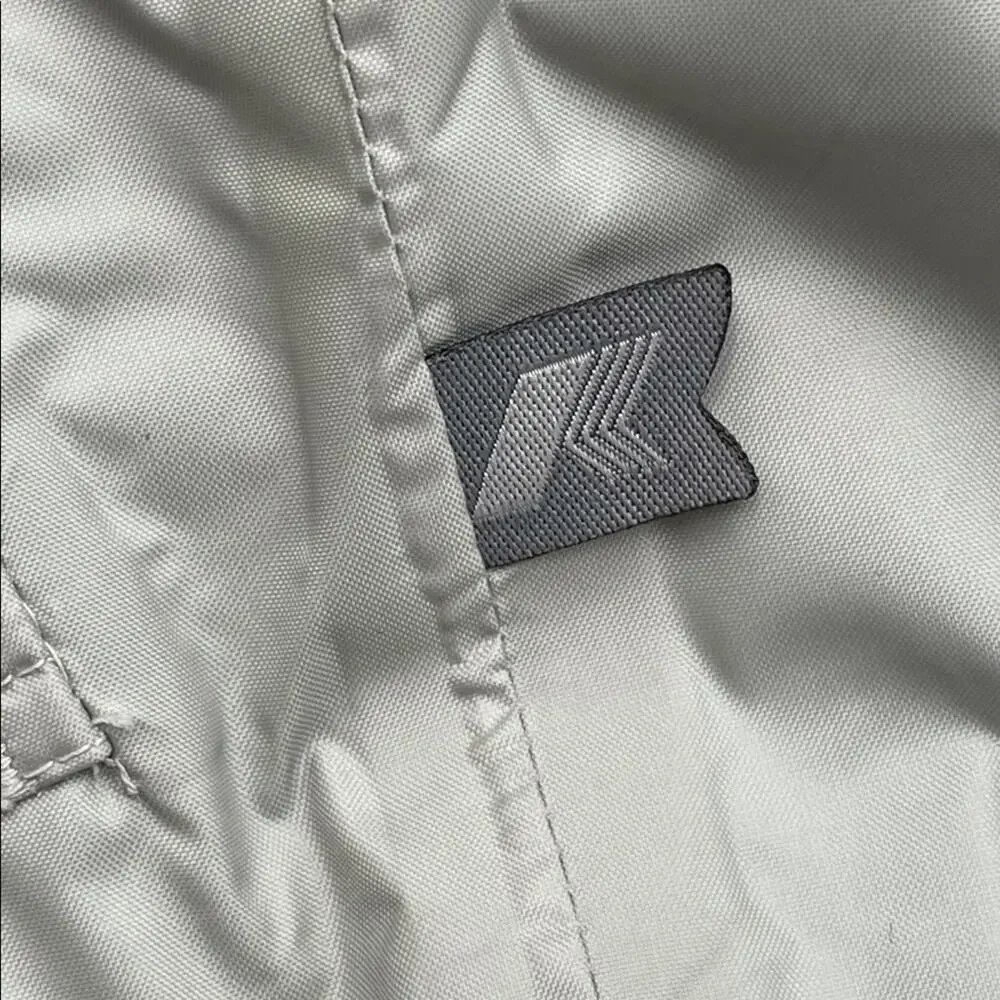 K-WAY 2000 men windbreaker lightweight off-white pockets drawstring size MEDIUM